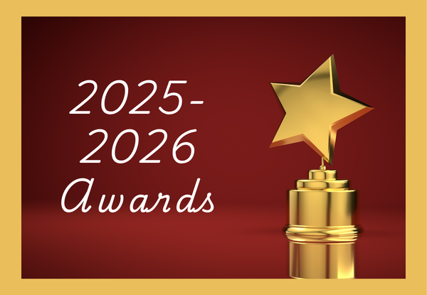 gold trophy with 2025-2026 awards