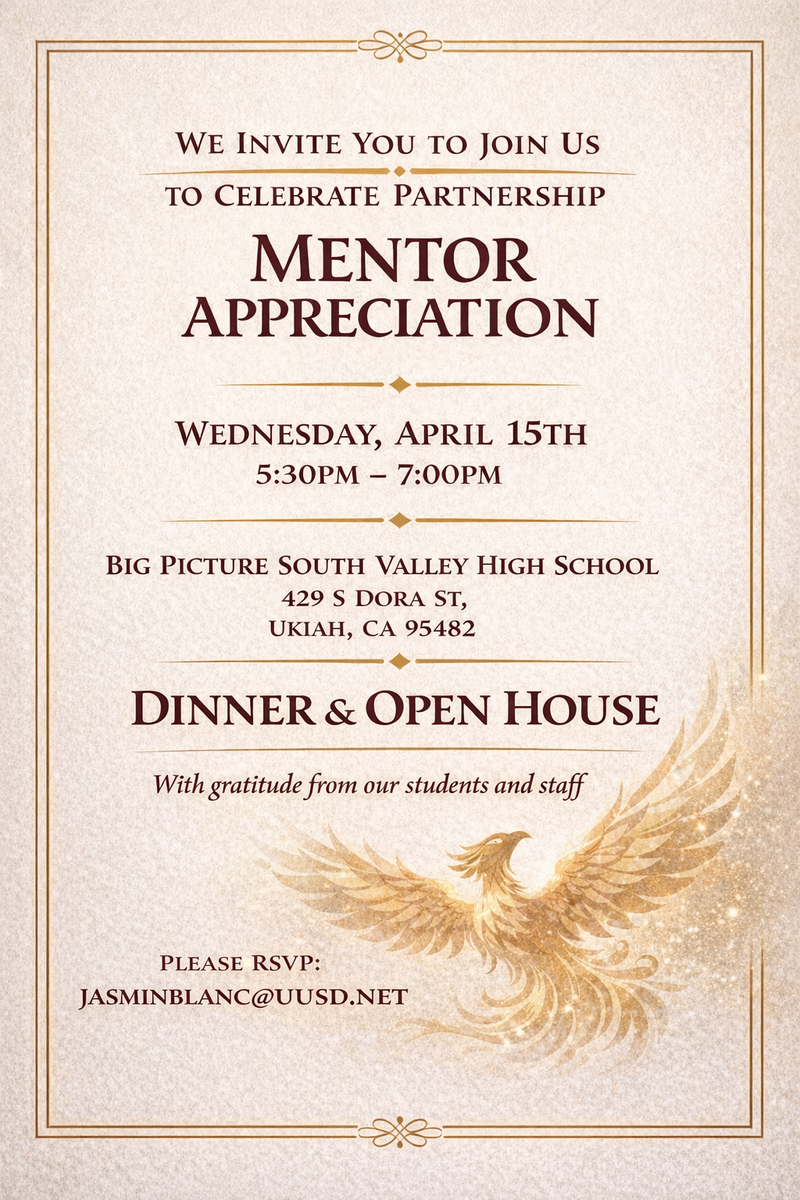 Mentor Appreciation flyer