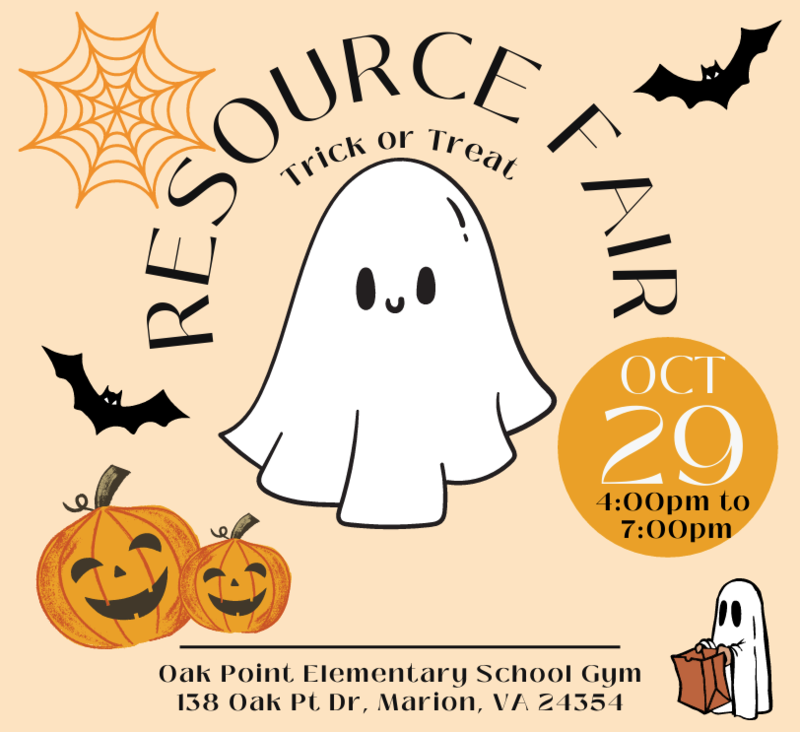 Screenshot of flyer heading with location and fall-themed graphics
