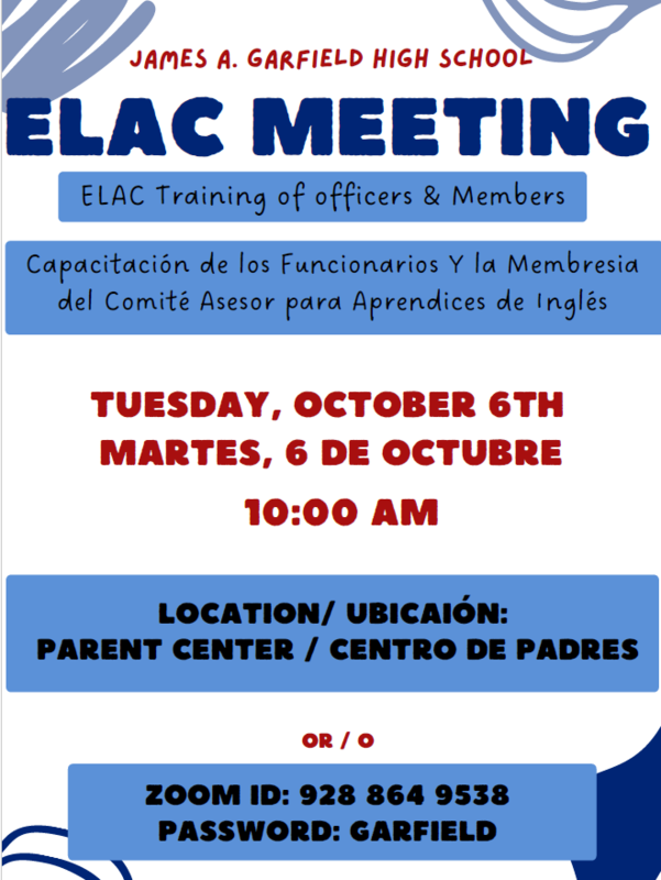 ELAC Meeting Information