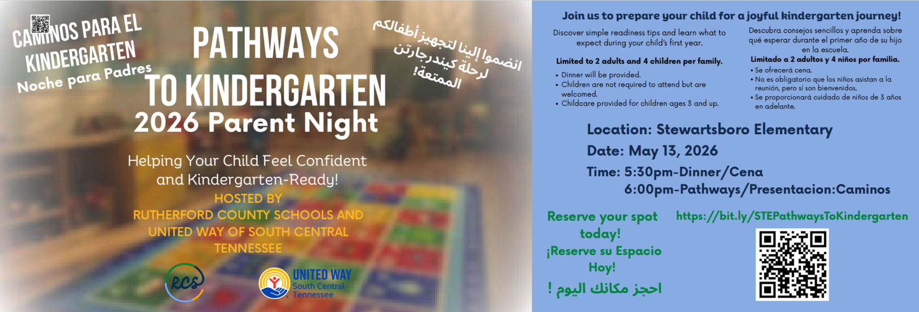 Pathways to Kindergarten Parent Night Registration