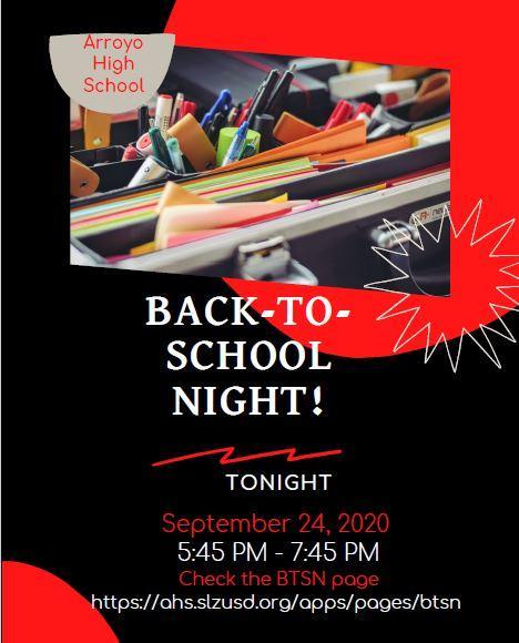 Back to School Night is Tonight 9/24 Featured Photo