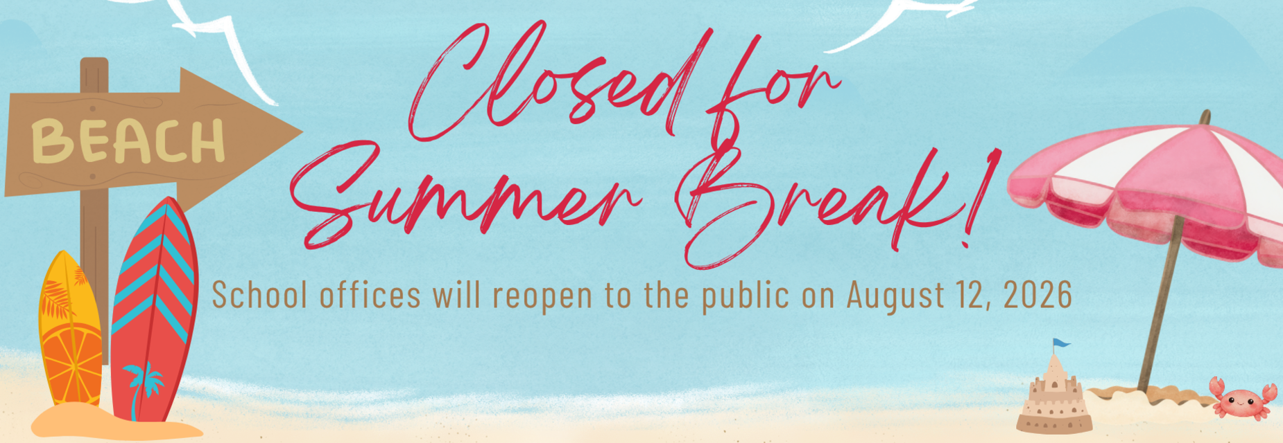 closed for summer