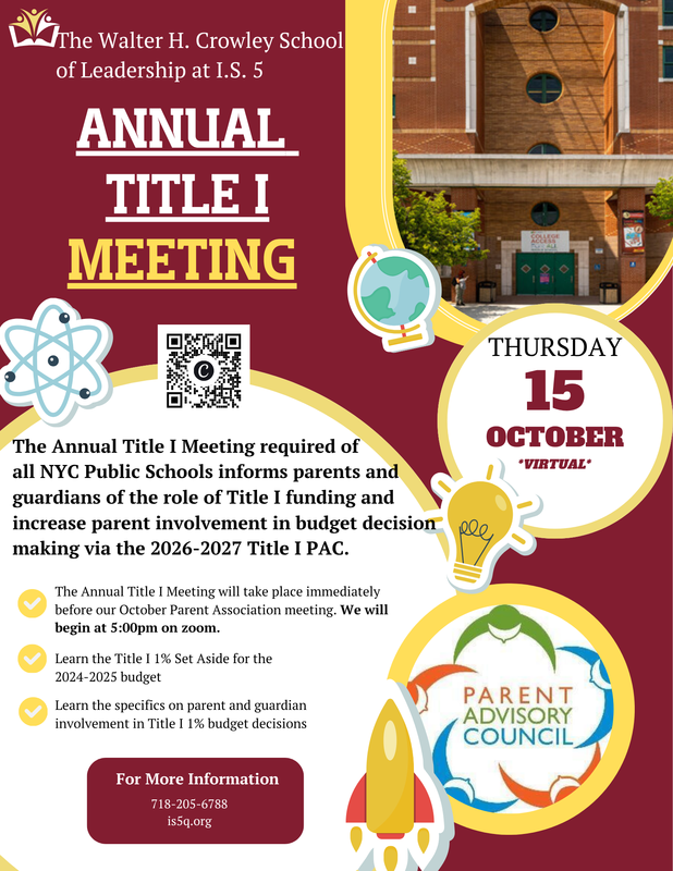 Title 1 & PA Meeting English Flyer