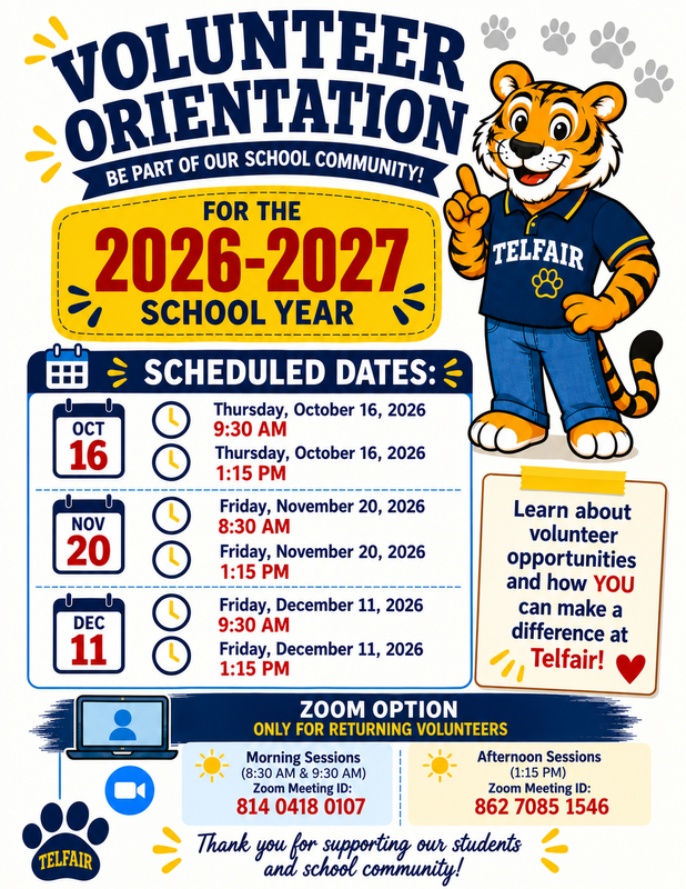 Volunteer orientation flyer