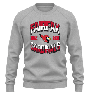 gray Fairfax Cardinals sweatshirt