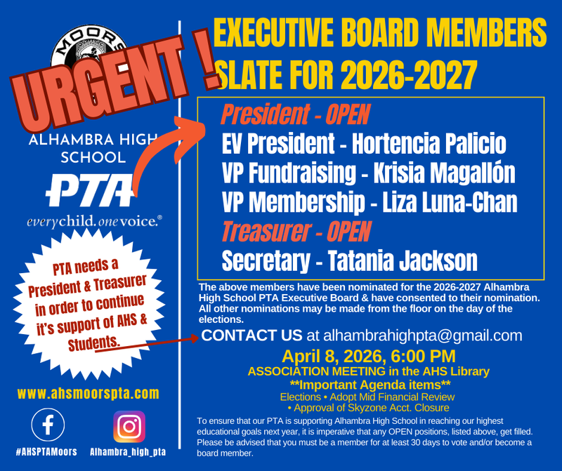 AHS PTA Recruitment Poster