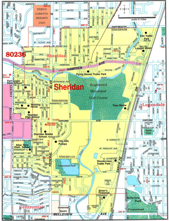 Sheridan Schools Bus Boundary Map