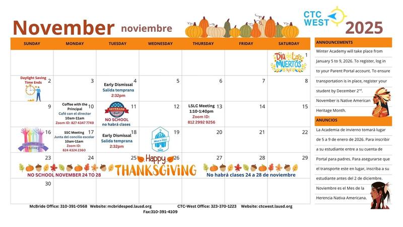 November Calendar
