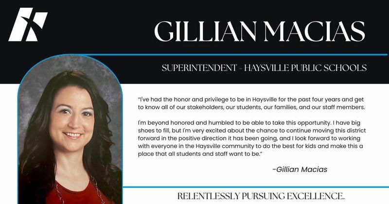 graphic announcing new superintendent