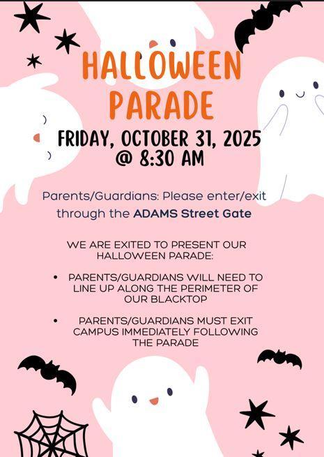 Halloween Parade Friday, October 31st @ 8:30 am