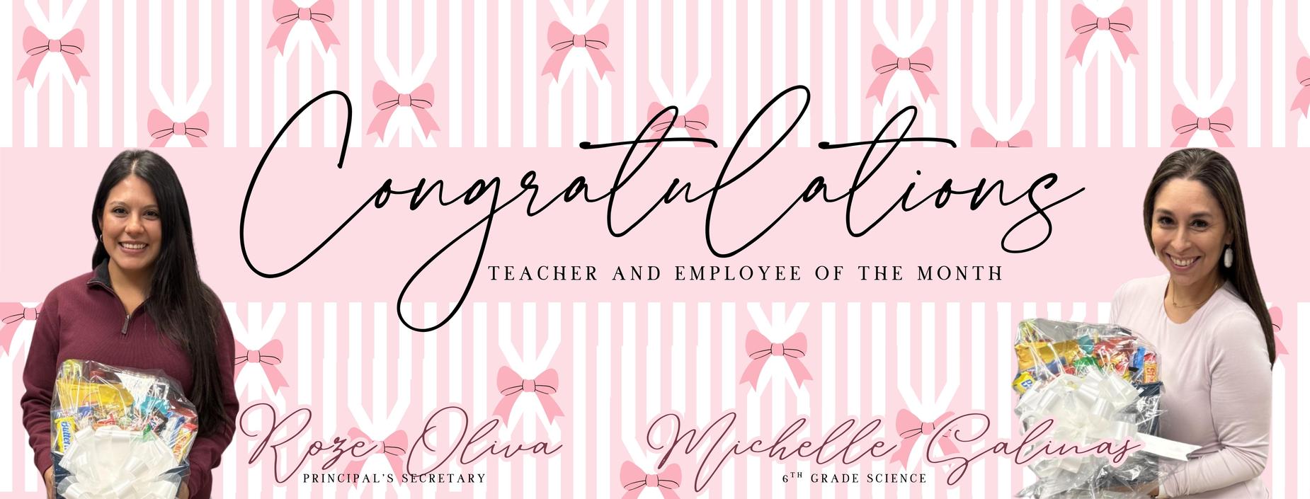 teacher and employee of the month