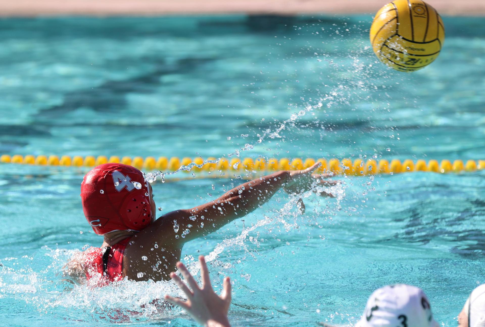 girls playing water polo against Hoover