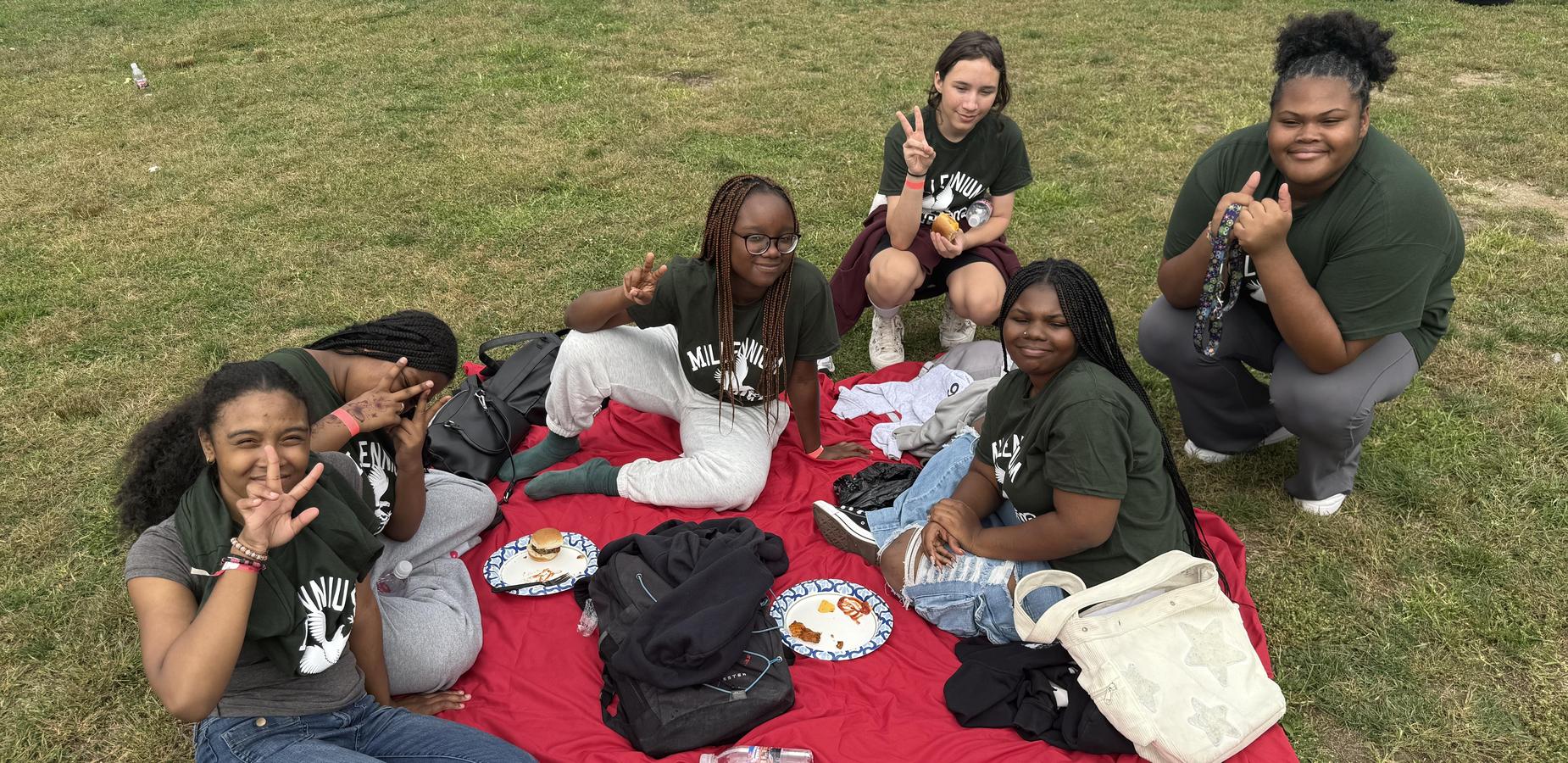 Community Service Day 2025. Students in the park.