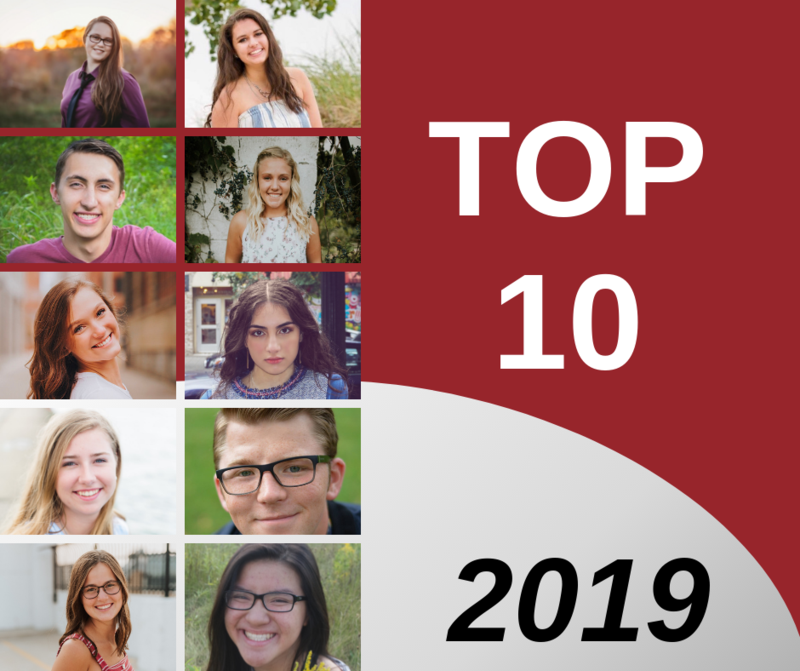 top 10 of 2019 with their senior photos