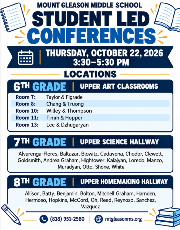 Student Led Conferences Flyer