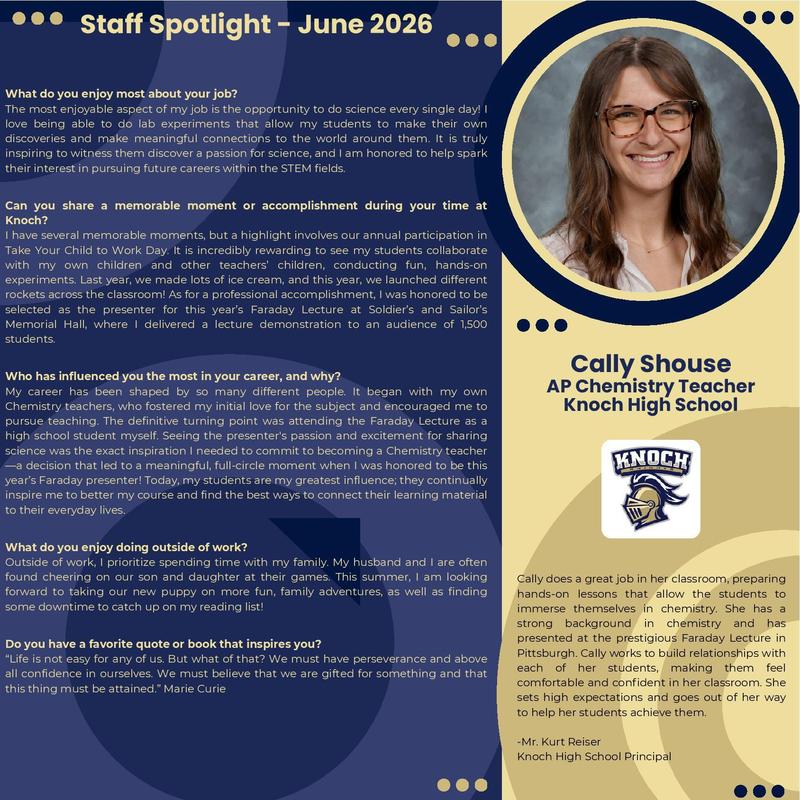 june staff spotlight - cally shouse