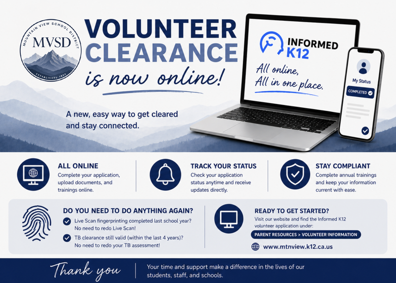 Volunteer Clearance is now online
