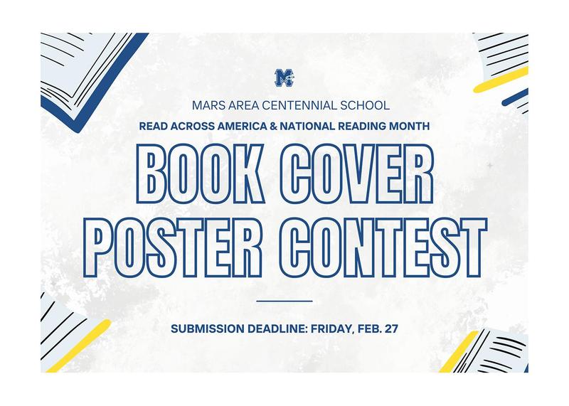 a marbled background with blue and yellow bound books