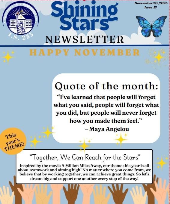 Shining Stars Newsletter, November 2025, Edition 13 Featured Photo