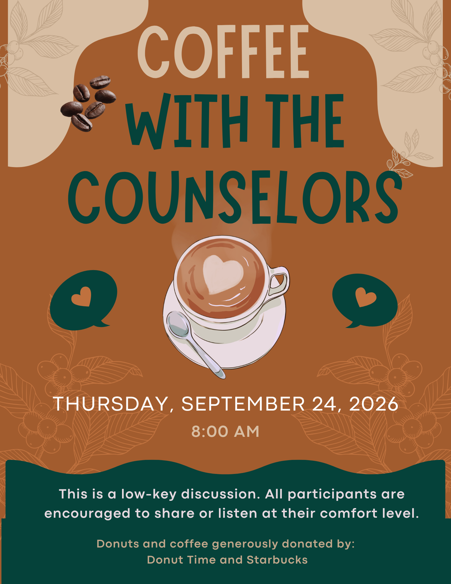 Coffee with the counselor September 24, 2026