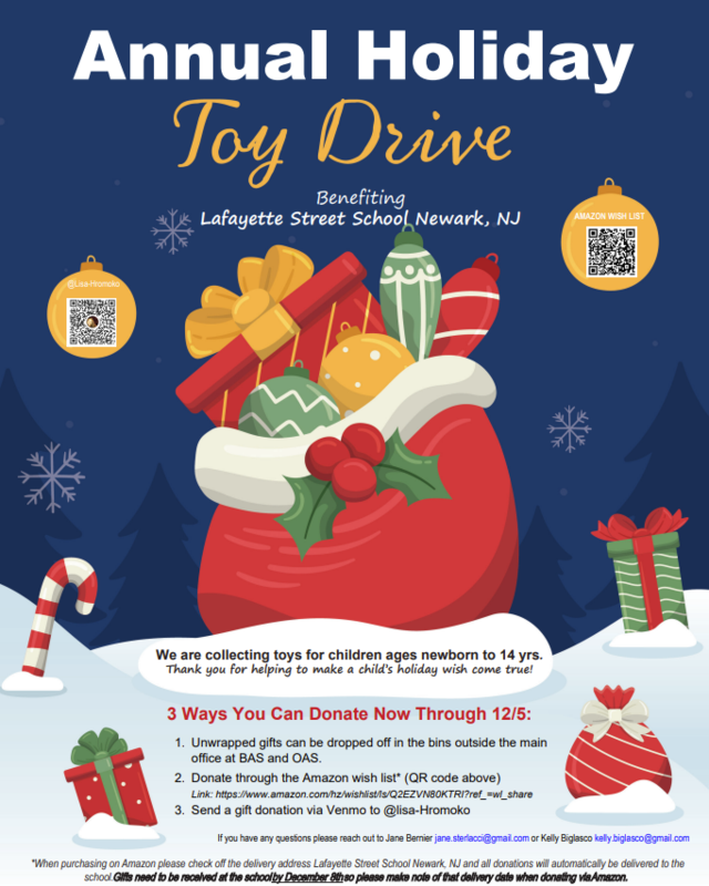 Flier for toy drive