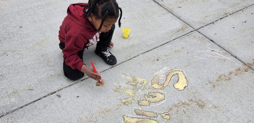 Sidewalk chalk fun.