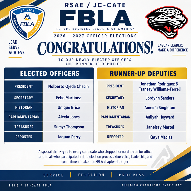 MEET YOUR 2026–2027 FBLA OFFICERS! Featured Photo