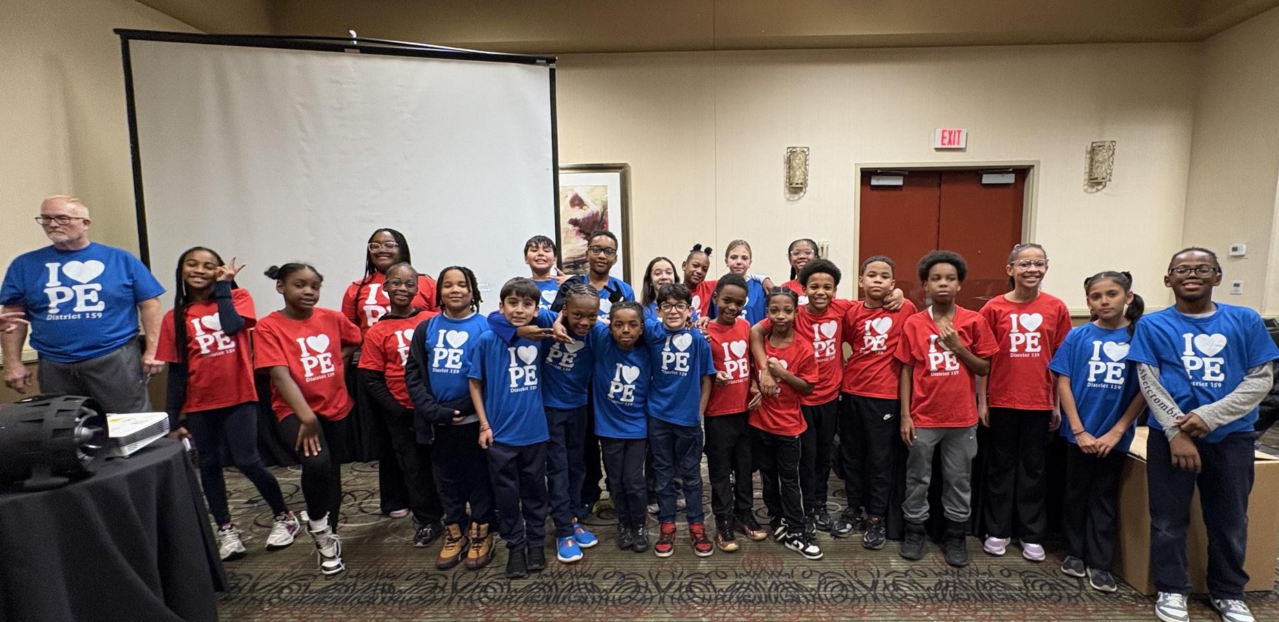 Woodgate and SIeden Prairie Scholars along with P.E. teachers Erica Payton and Jeffery HIll presented at the Illinois Association of Health Physical Education Recreation Dance Convention.