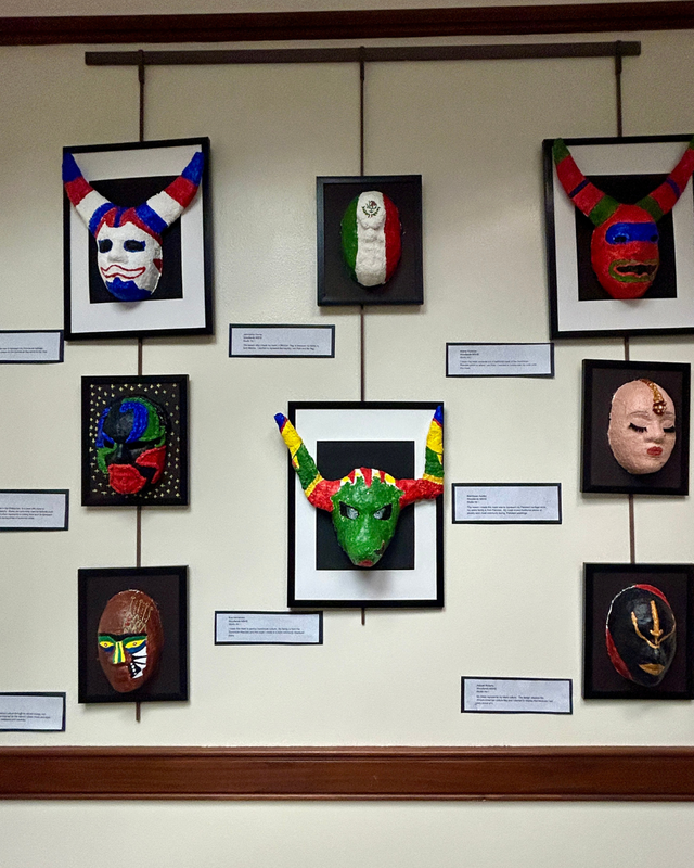 Student artwork on display