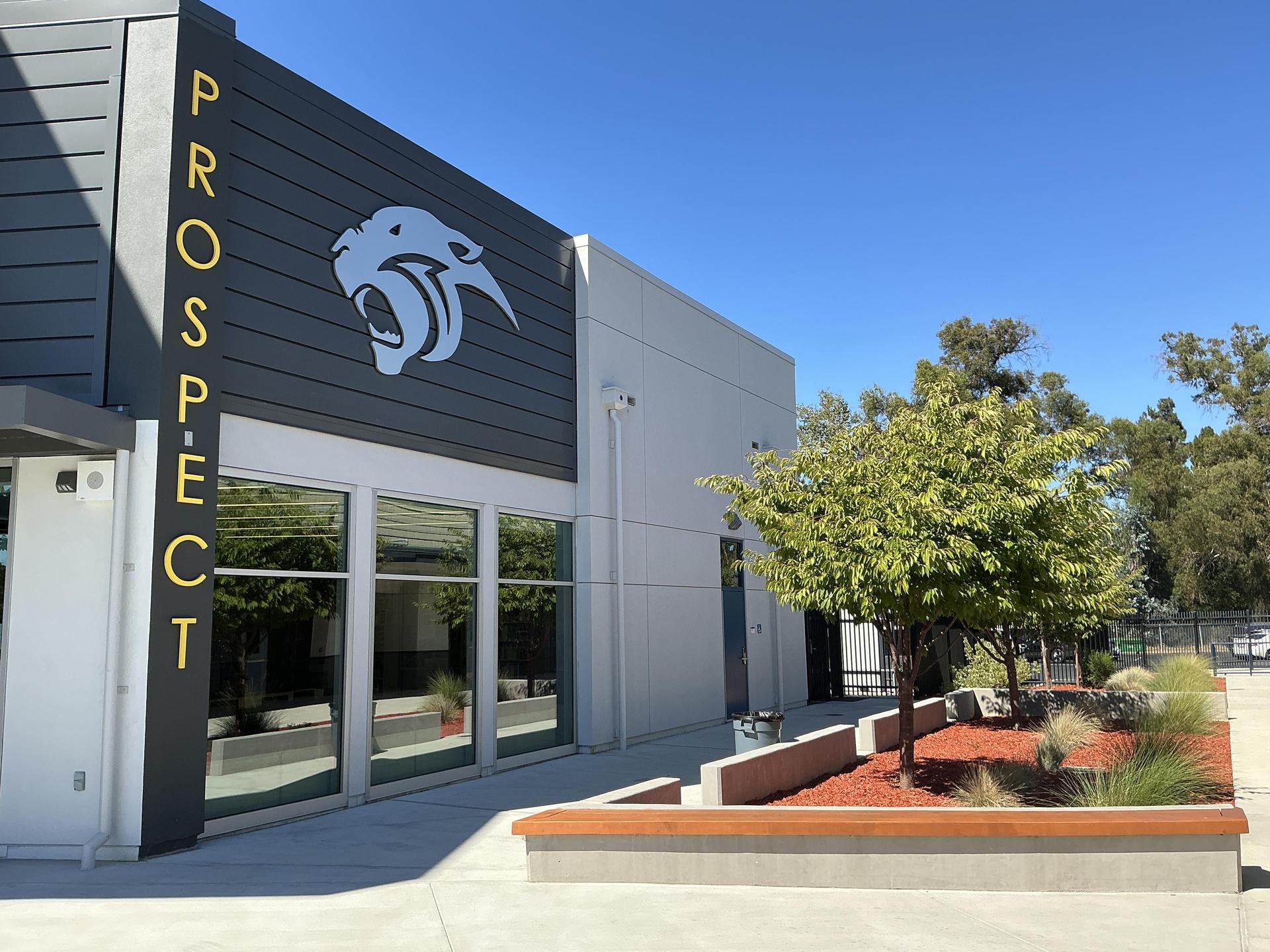 Prospect High School New Student Union Building - Large Panther Logo