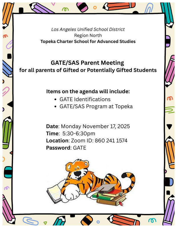 GATE Meeting for All Parents Flyer