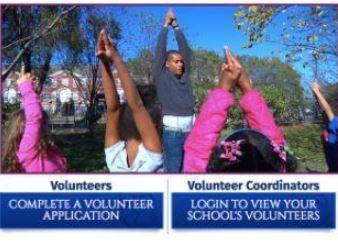 Image of what the volunteer screen looks like on the CPS site.