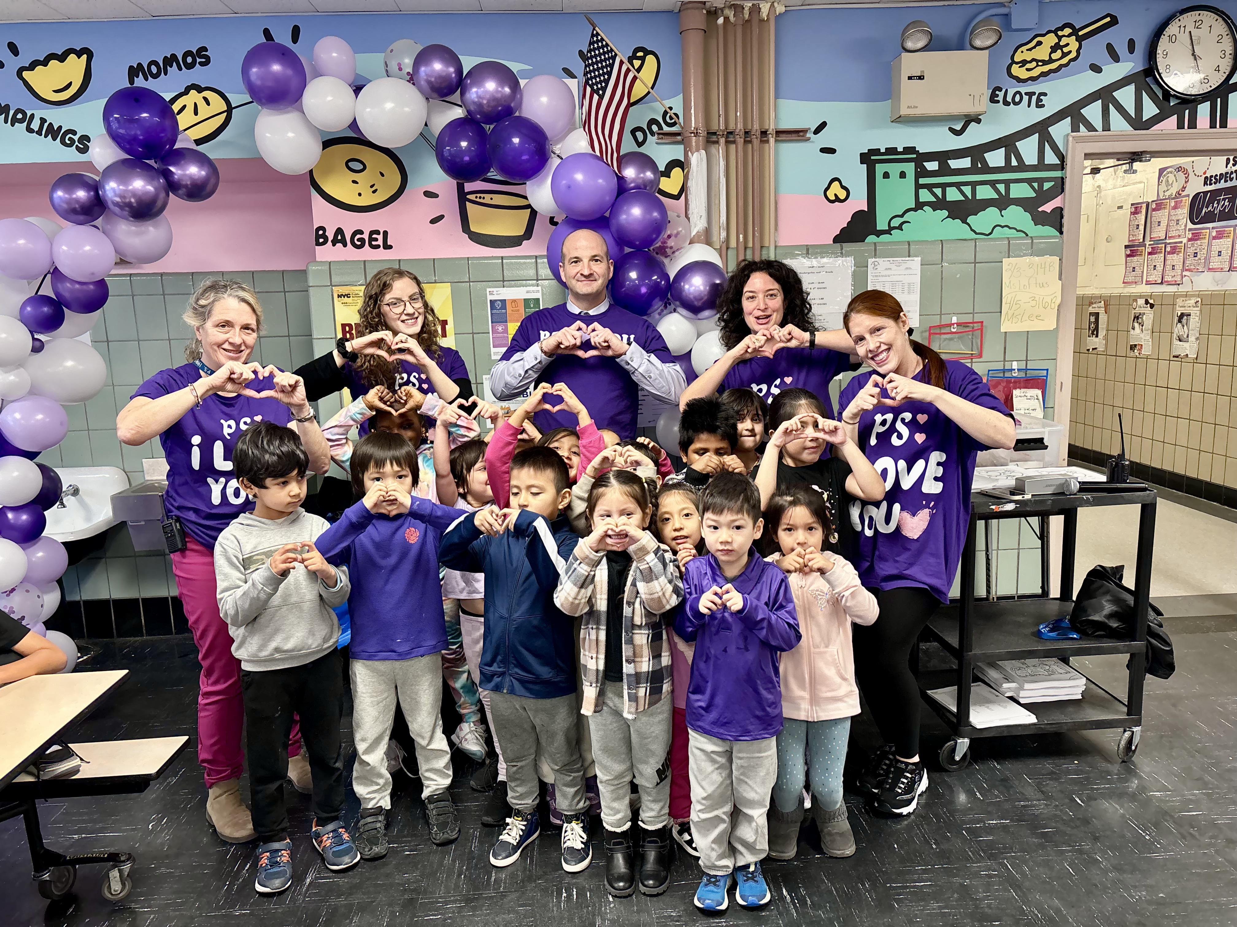 Students and Staff celebrating P.S. I Love You Day
