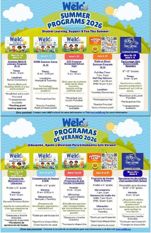 Combined Summer Programs Flyer
