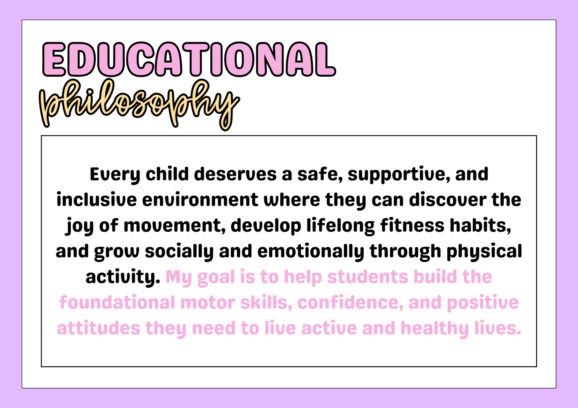 Educational Philosophy