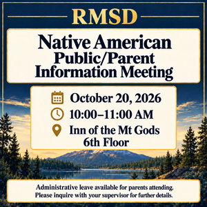 Information Flyer for Native American Parent/Public Meeting October 20, 2026