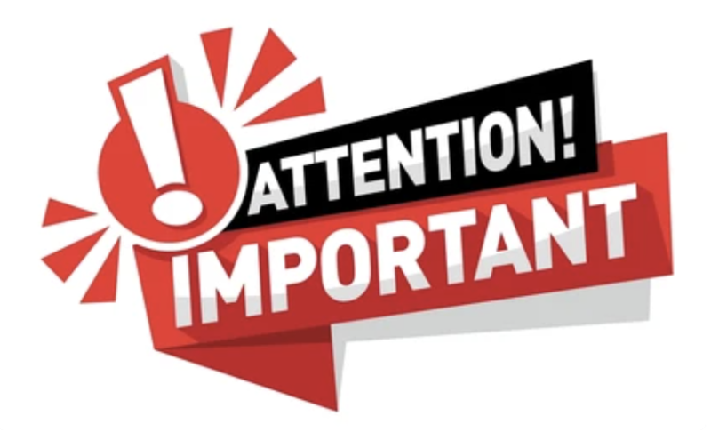 Attention Important