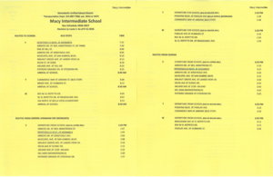 2nd Revision Bus Schedule