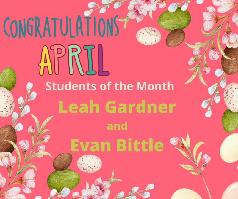 April Students of the Month Featured Photo