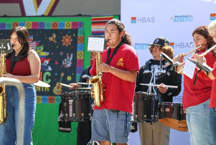 OVHS band playing at hispanic heritage festival