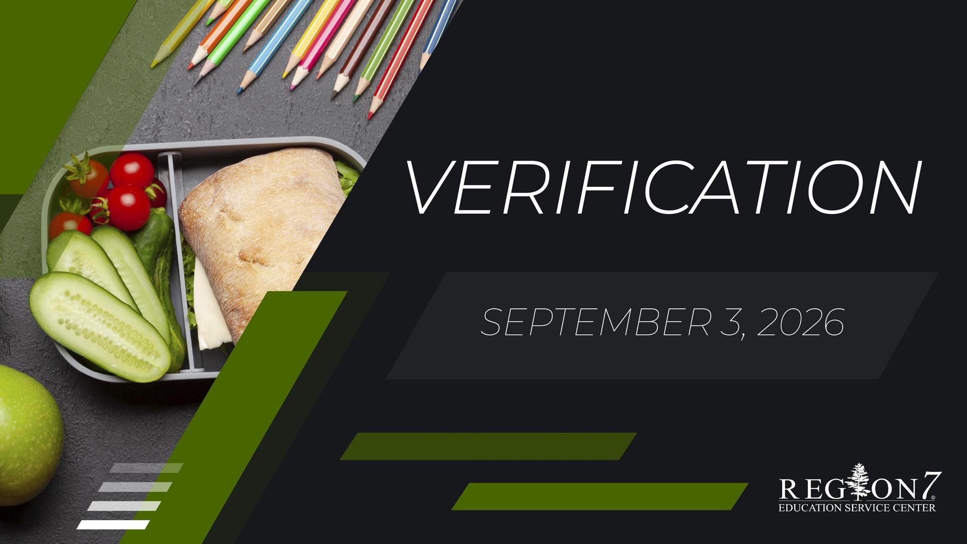 Verification workshop graphic for September 3, 2026.