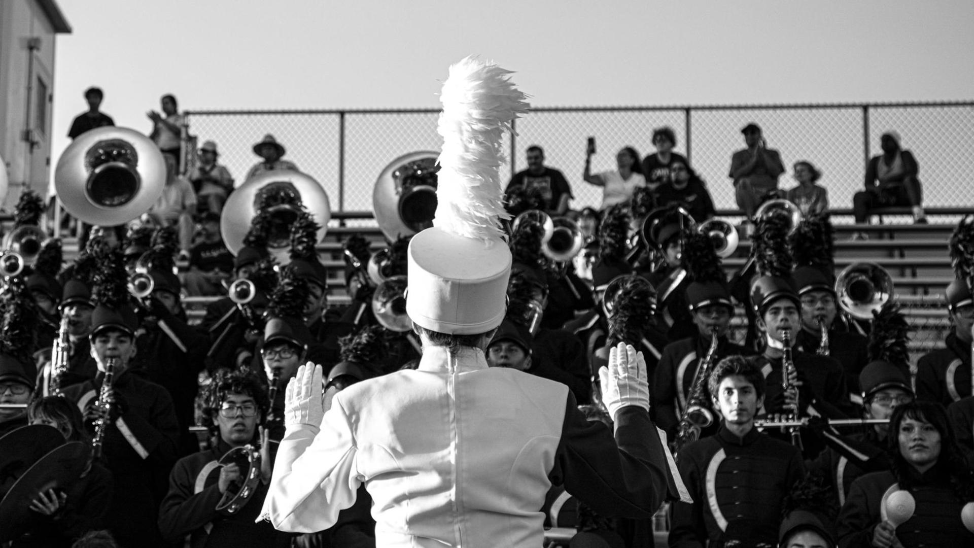 band black and white