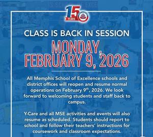 CLASS IS BACK IN SESSION - MONDAY FEBRUARY 9th, 2026