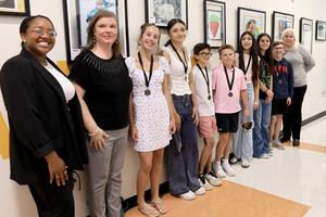 Pieper Ranch Middle School artists at May art show
