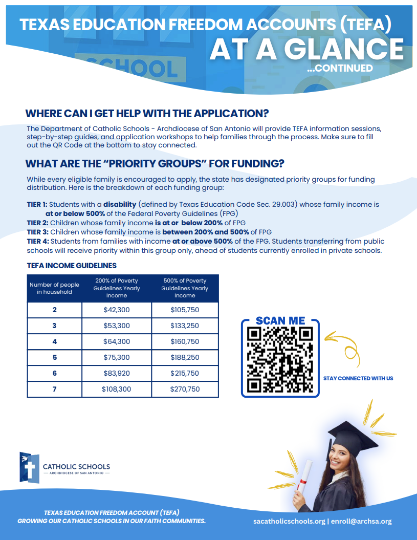 Tefa Program Tuition Assistance – Admissions – Mount Sacred Heart Catholic School