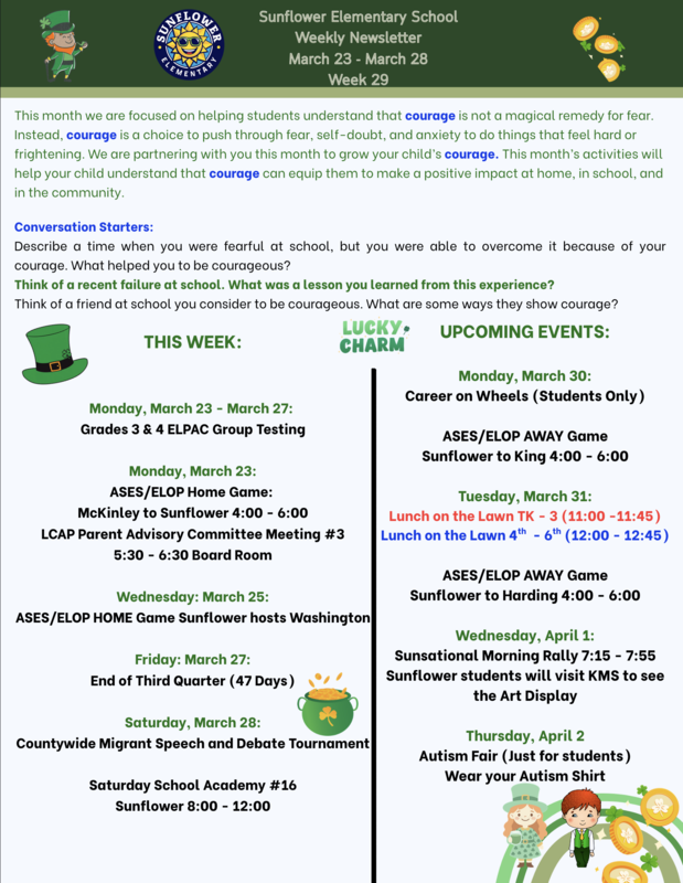 Sunflower Weekly Newsletter Week 29 Featured Photo