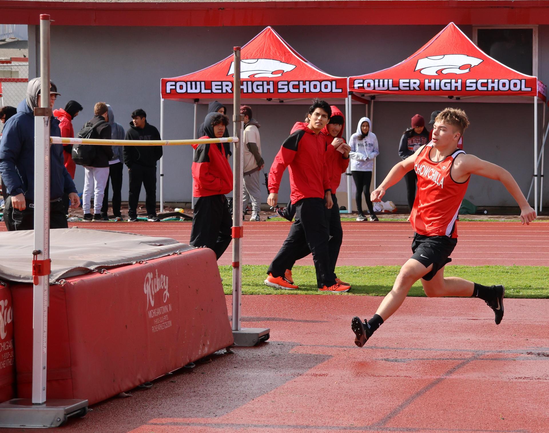 junior varsity boys high jumping
