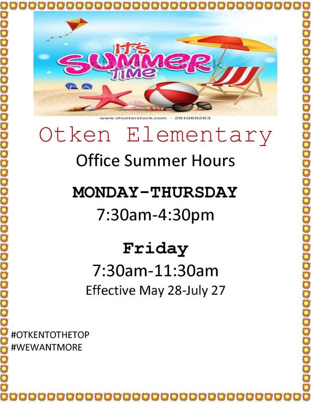 Otken's summer hours