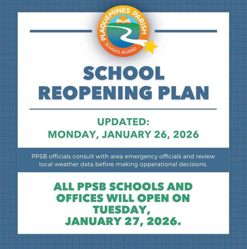 School Resumes Tuesday, January 27, 2026 Featured Photo